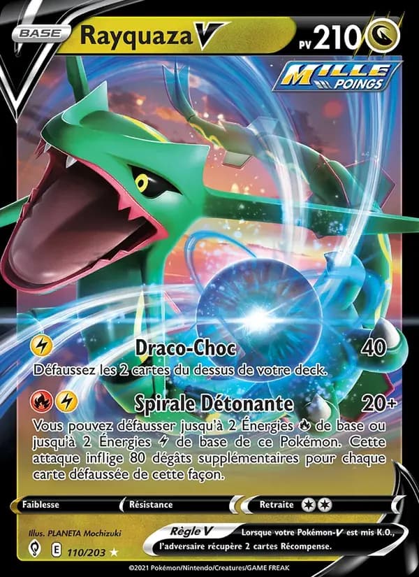 Rayquaza V — Évolution Céleste 110 French Pokémon card