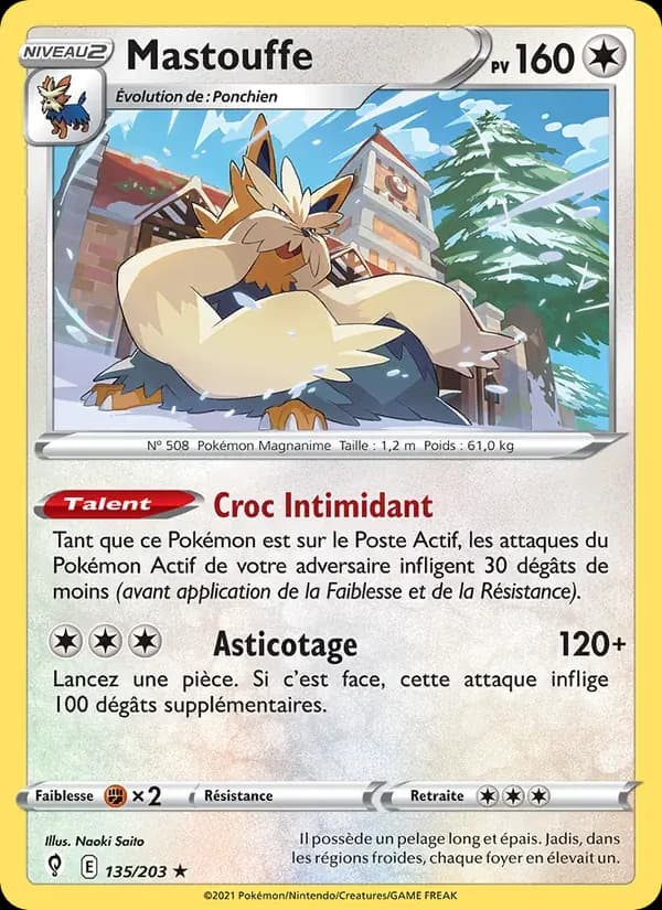 Mastouffe — Évolution Céleste 135 French Pokémon card