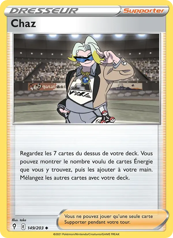 Chaz — Évolution Céleste 149 French Pokémon card