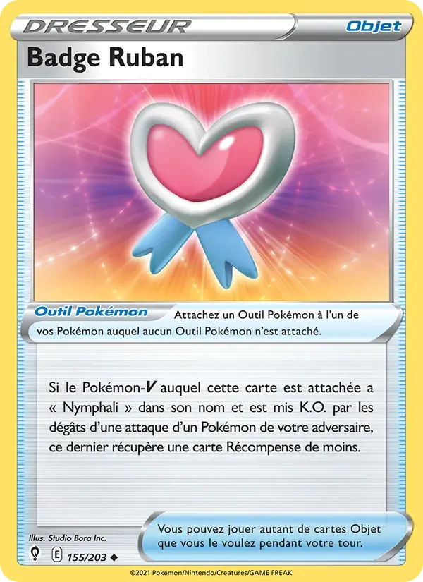 Badge Ruban — Évolution Céleste 155 French Pokémon card
