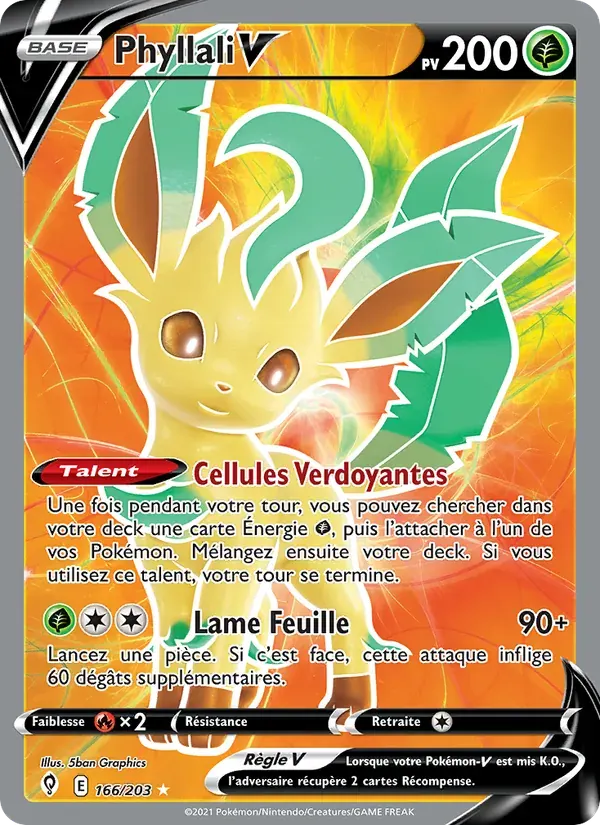 Phyllali V — Évolution Céleste 166 French Pokémon card