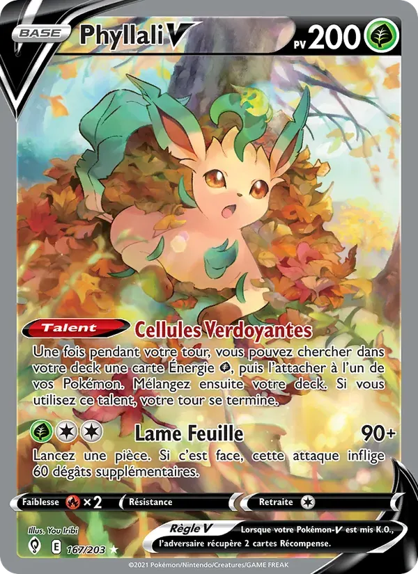 Phyllali V — Évolution Céleste 167 French Pokémon card
