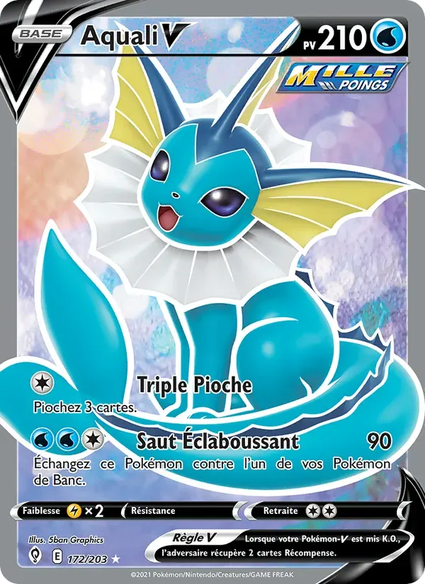 Aquali V — Évolution Céleste 172 French Pokémon card