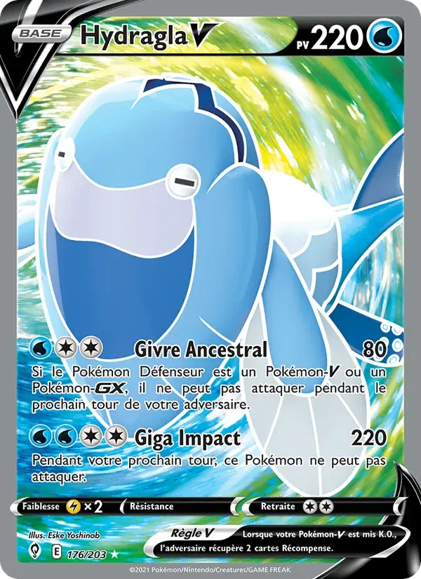 Hydragla V — Évolution Céleste 176 French Pokémon card
