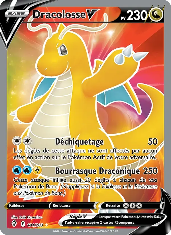 Dracolosse V — Évolution Céleste 191 French Pokémon card