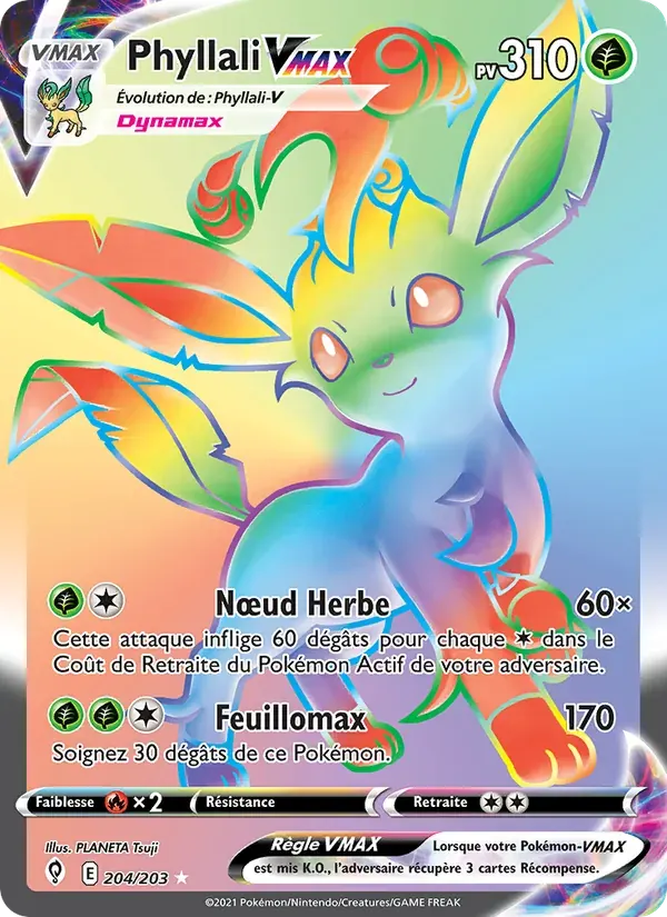 Phyllali VMAX — Évolution Céleste 204 French Pokémon card