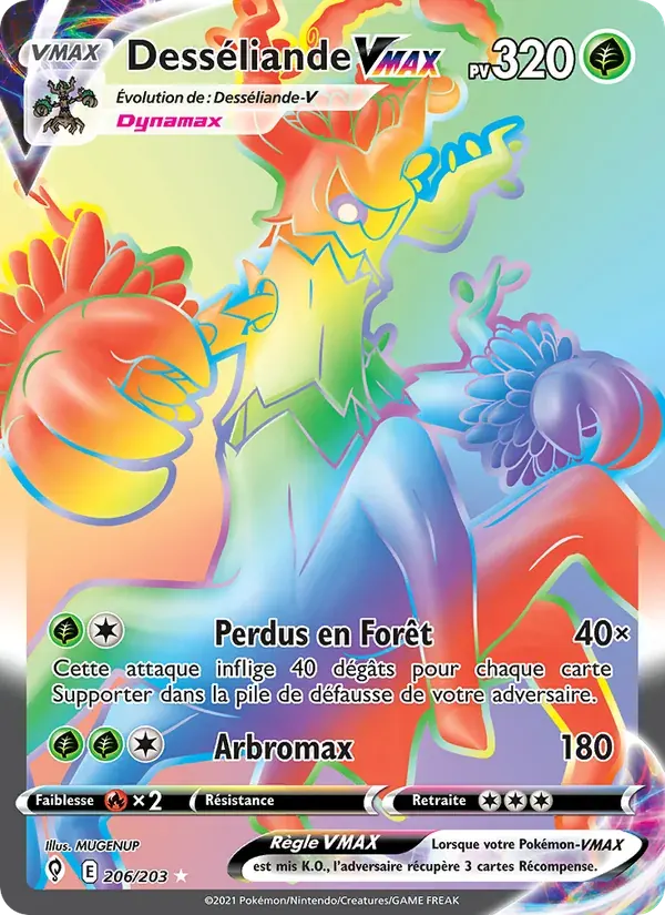 Desséliande VMAX — Évolution Céleste 206 French Pokémon card
