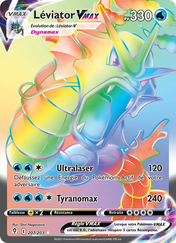 Léviator VMAX — Évolution Céleste 207 French Pokémon card