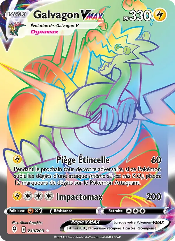 Galvagon VMAX — Évolution Céleste 210 French Pokémon card