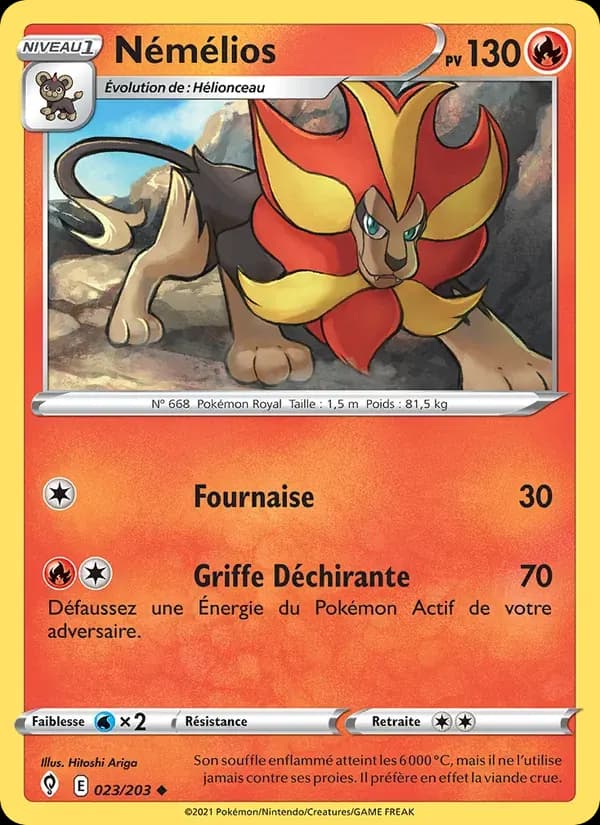 Némélios — Évolution Céleste 23 French Pokémon card
