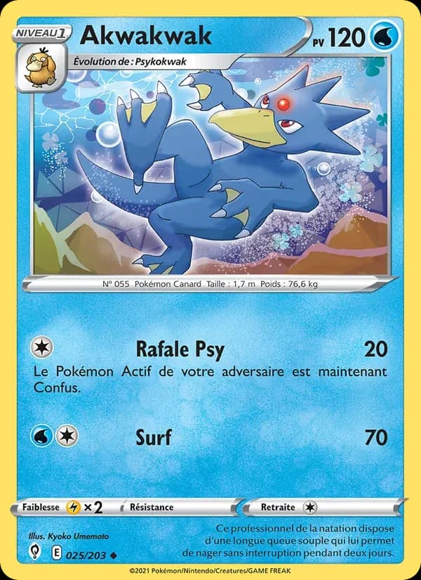 Akwakwak — Évolution Céleste 25 French Pokémon card