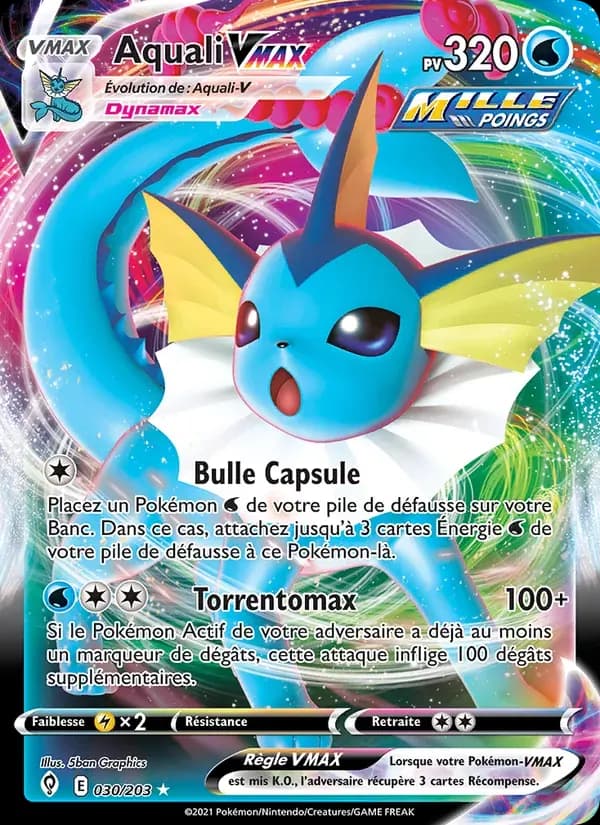 Aquali VMAX — Évolution Céleste 30 French Pokémon card