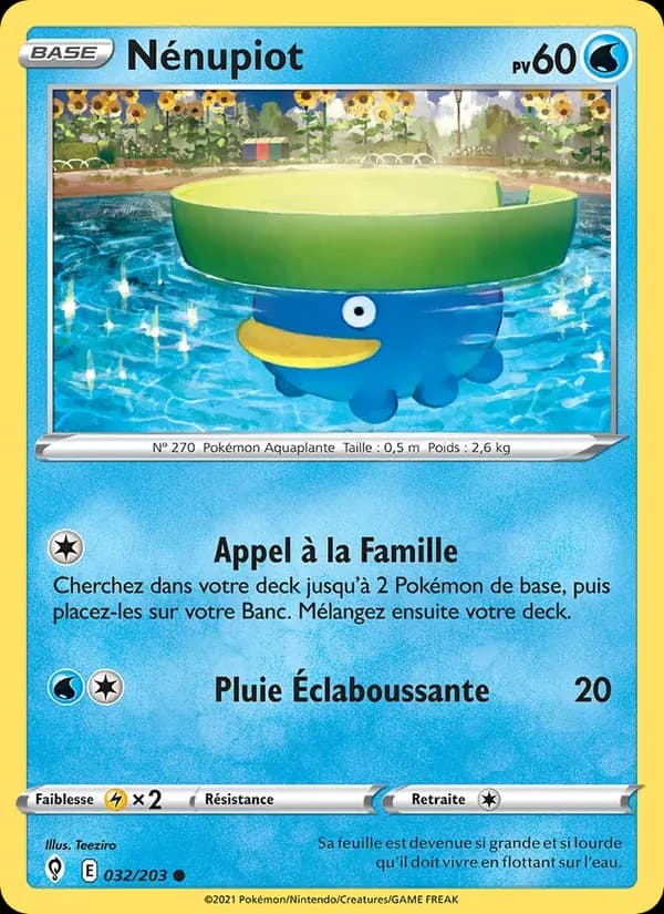 Nénupiot — Évolution Céleste 32 French Pokémon card