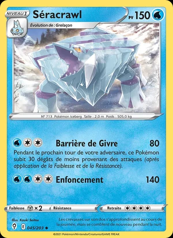 Séracrawl — Évolution Céleste 45 French Pokémon card