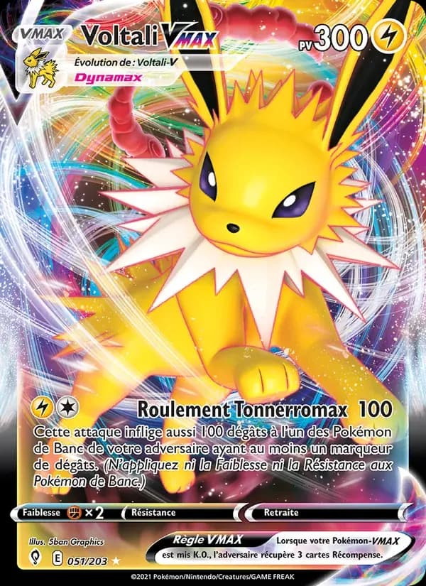 Voltali VMAX — Évolution Céleste 51 French Pokémon card