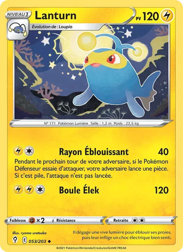 Lanturn — Évolution Céleste 53 French Pokémon card