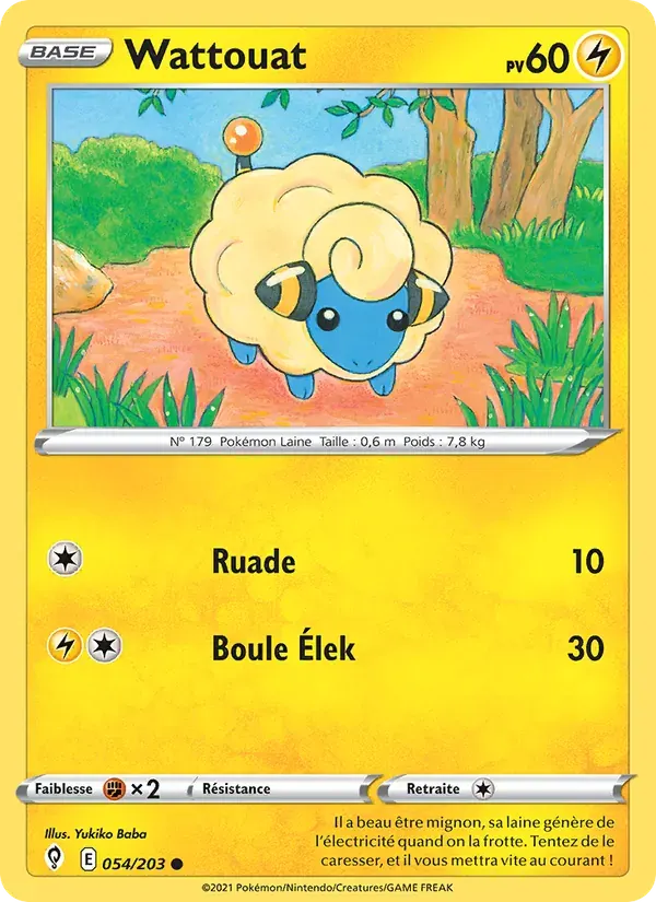 Wattouat — Évolution Céleste 54 French Pokémon card