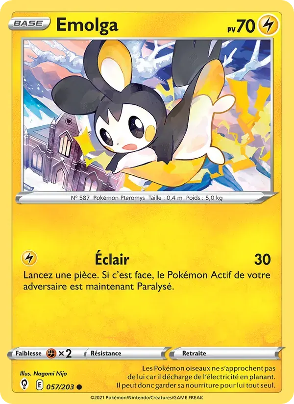 Emolga — Évolution Céleste 57 French Pokémon card