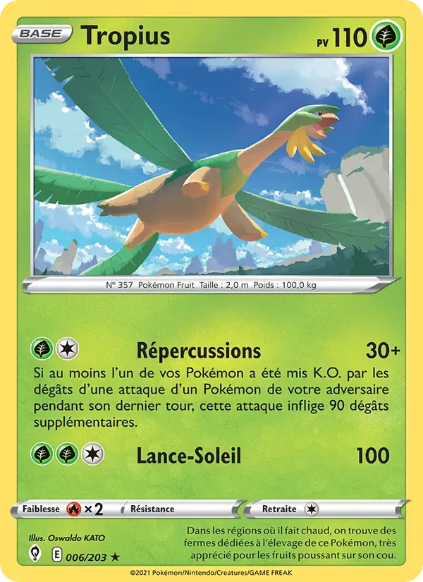Tropius — Évolution Céleste 6 French Pokémon card