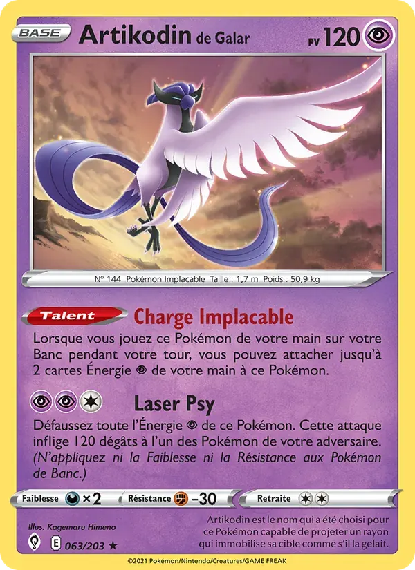 Artikodin de Galar — Évolution Céleste 63 French Pokémon card