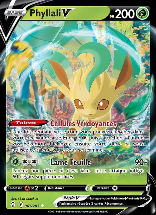 Phyllali V — Évolution Céleste 7 French Pokémon card