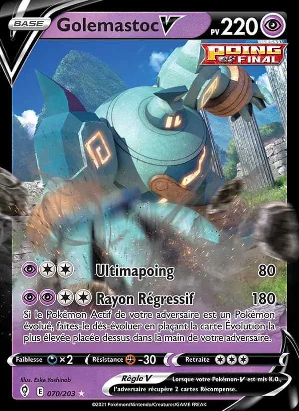 Golemastoc V — Évolution Céleste 70 French Pokémon card