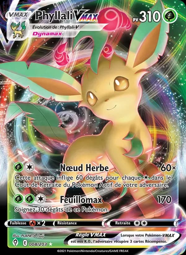 Phyllali VMAX — Évolution Céleste 8 French Pokémon card