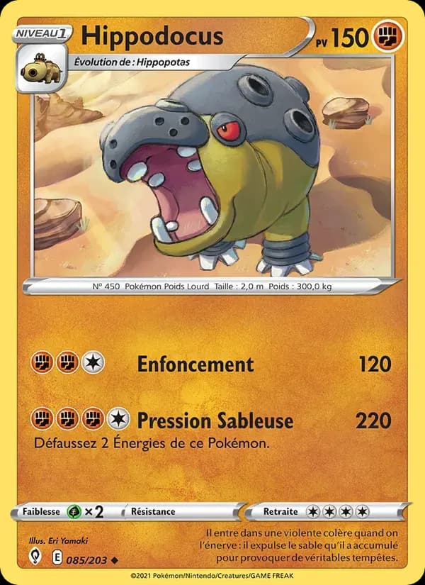 Hippodocus — Évolution Céleste 85 French Pokémon card