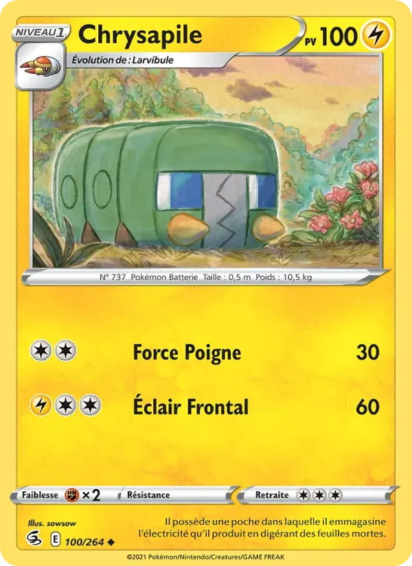 Chrysapile — Poing de Fusion 100 French Pokémon card
