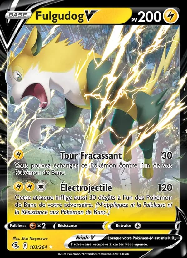 Fulgudog V — Poing de Fusion 103 French Pokémon card