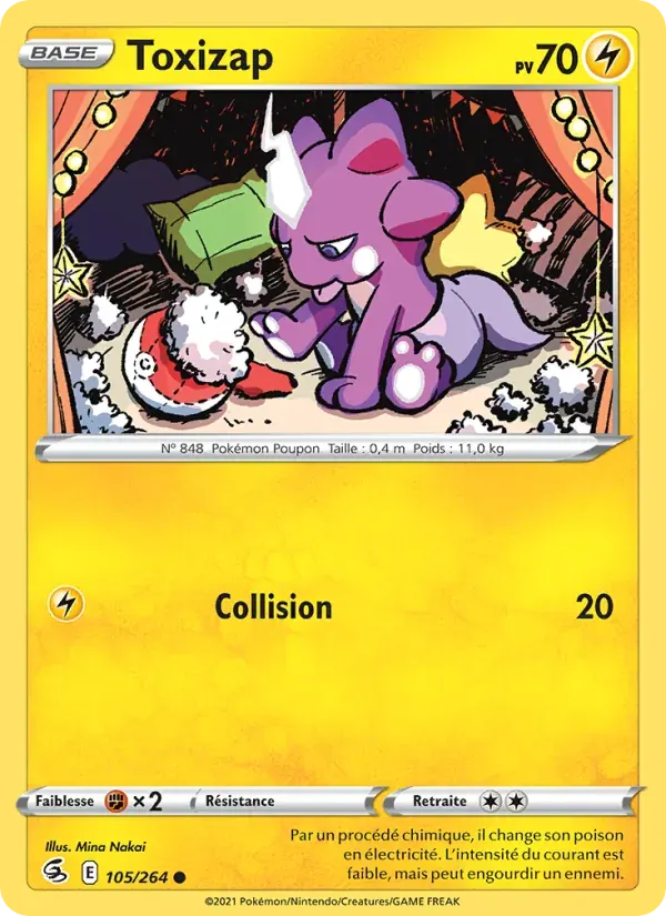Toxizap — Poing de Fusion 105 French Pokémon card