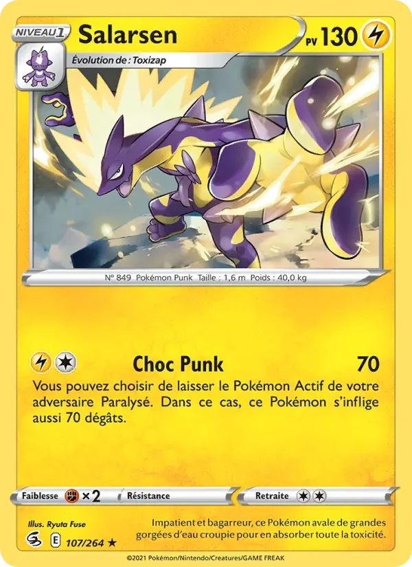 Salarsen — Poing de Fusion 107 French Pokémon card