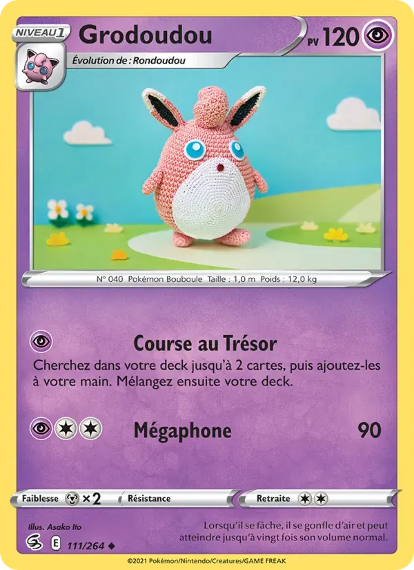 Grodoudou — Poing de Fusion 111 French Pokémon card