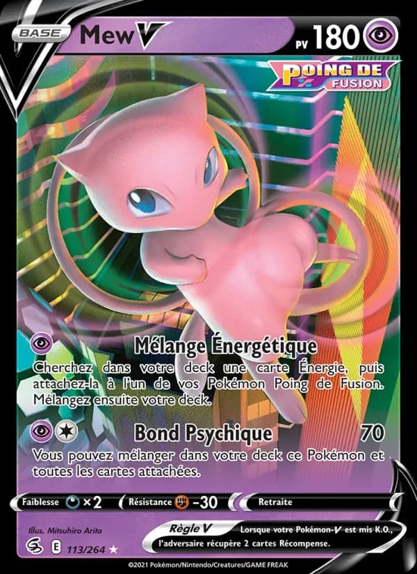 Mew V — Poing de Fusion 113 French Pokémon card