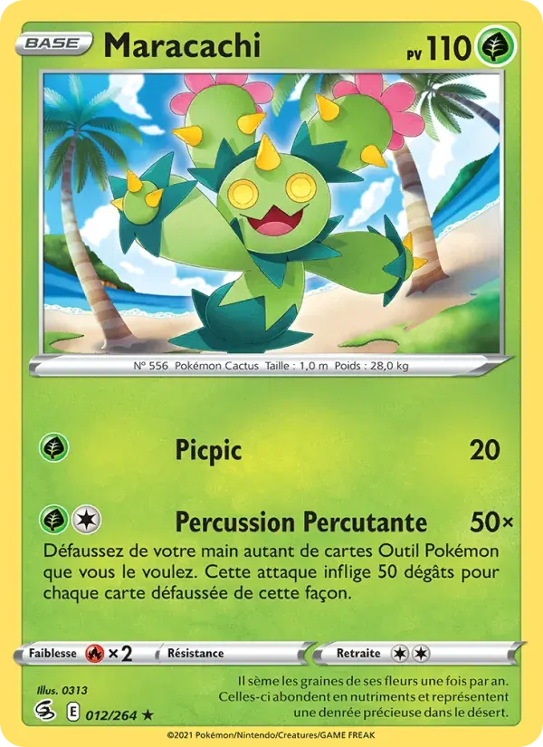 Maracachi — Poing de Fusion 12 French Pokémon card