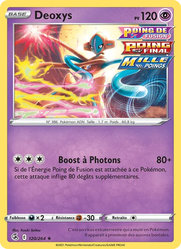 Deoxys — Poing de Fusion 120 French Pokémon card