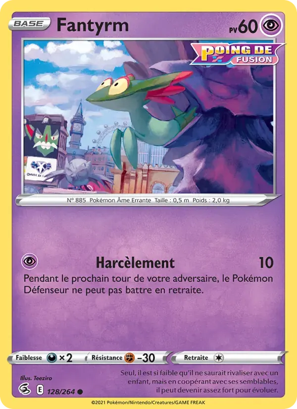 Fantyrm — Poing de Fusion 128 French Pokémon card