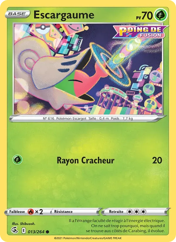 Escargaume — Poing de Fusion 13 French Pokémon card
