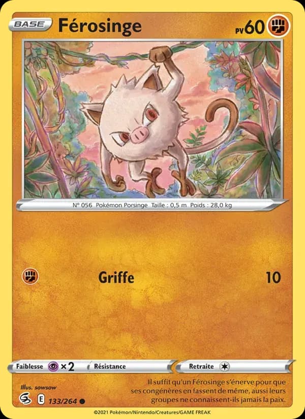 Férosinge — Poing de Fusion 133 French Pokémon card