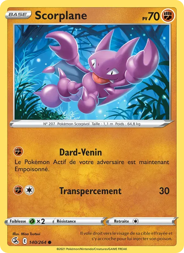 Scorplane — Poing de Fusion 140 French Pokémon card