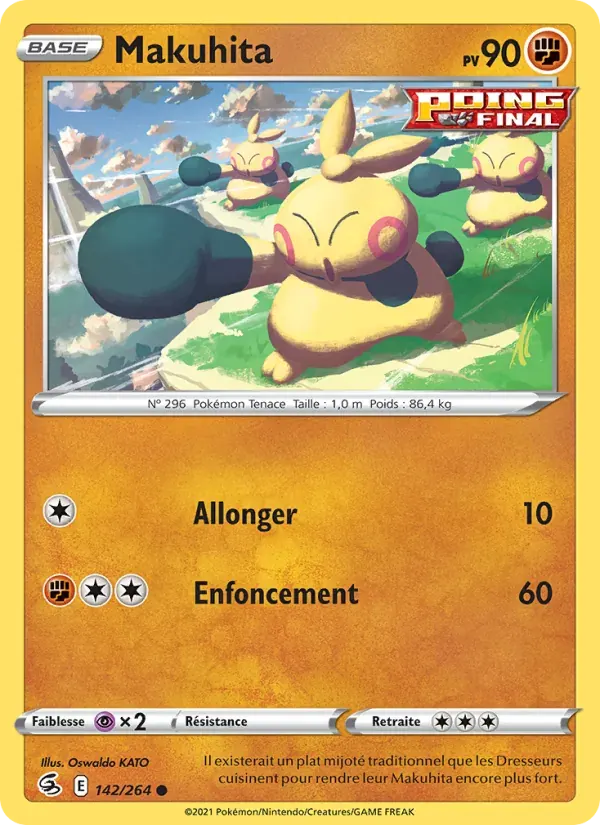 Makuhita — Poing de Fusion 142 French Pokémon card