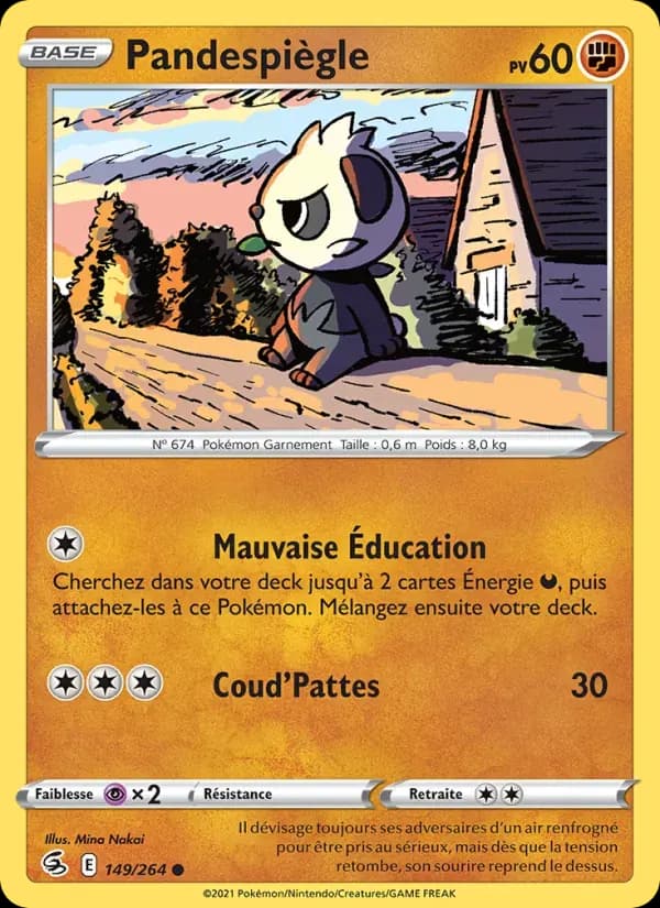Pandespiègle — Poing de Fusion 149 French Pokémon card