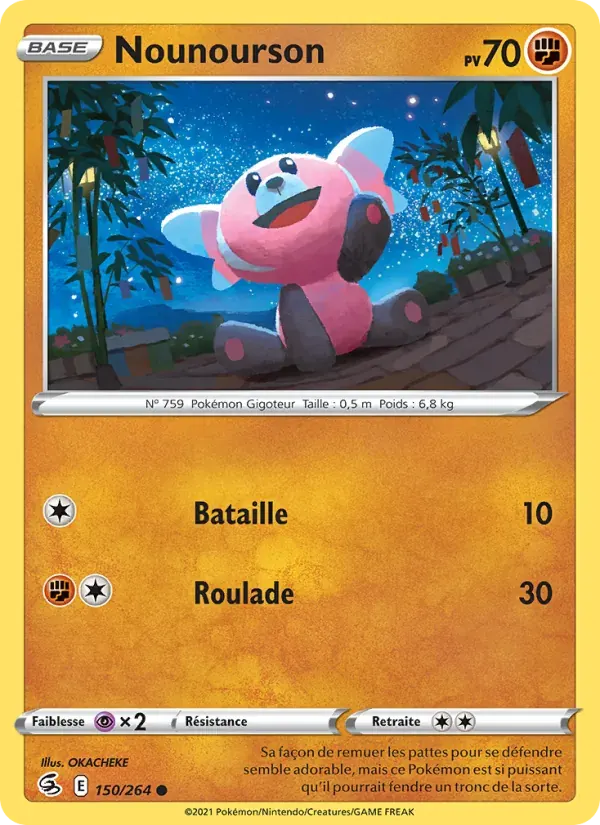 Nounourson — Poing de Fusion 150 French Pokémon card