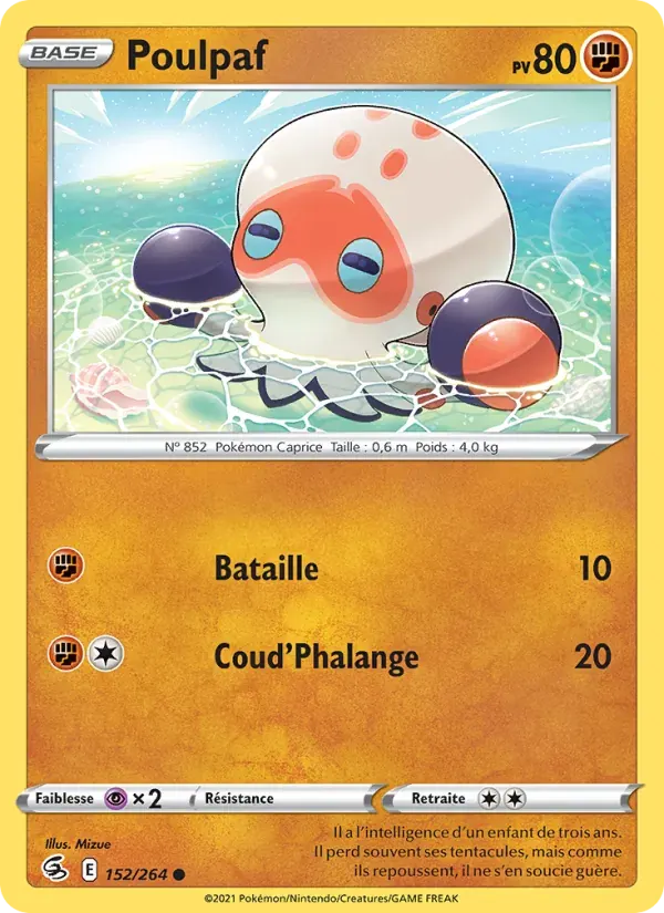 Poulpaf — Poing de Fusion 152 French Pokémon card