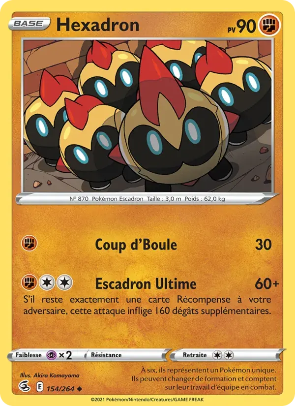 Hexadron — Poing de Fusion 154 French Pokémon card