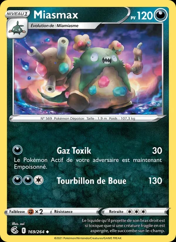 Miasmax — Poing de Fusion 169 French Pokémon card