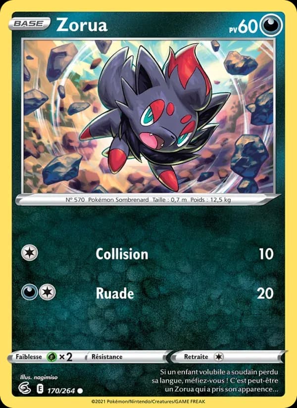 Zorua — Poing de Fusion 170 French Pokémon card