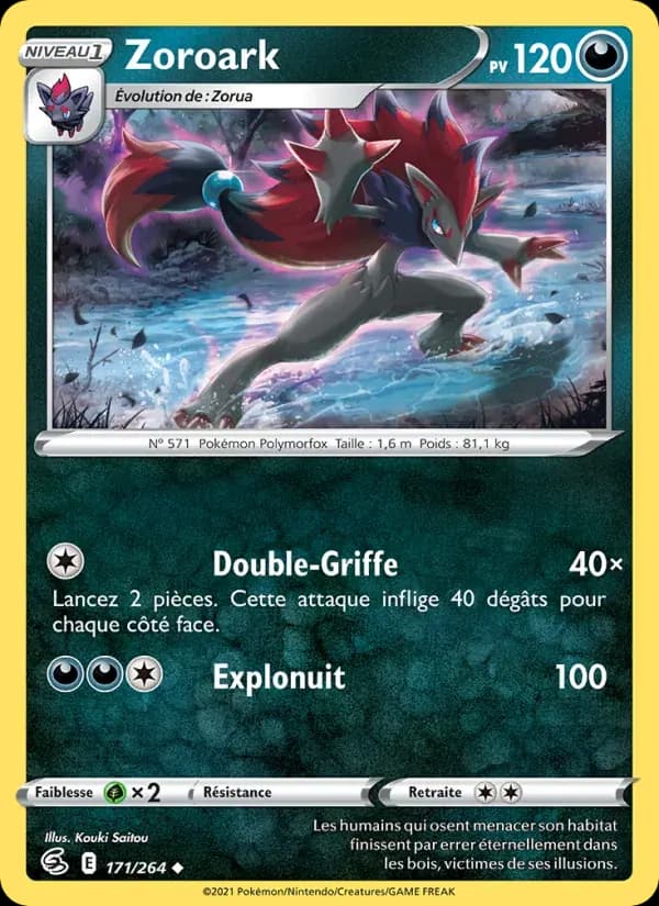 Zoroark — Poing de Fusion 171 French Pokémon card