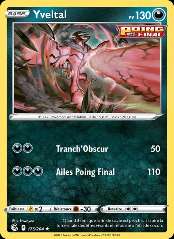 Yveltal — Poing de Fusion 175 French Pokémon card
