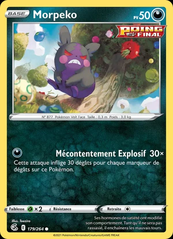 Morpeko — Poing de Fusion 179 French Pokémon card